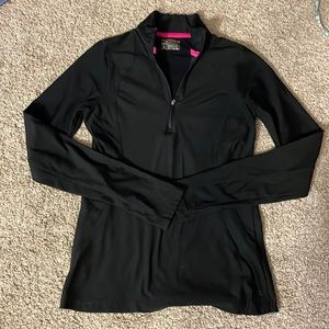 Black athletic quarter zip